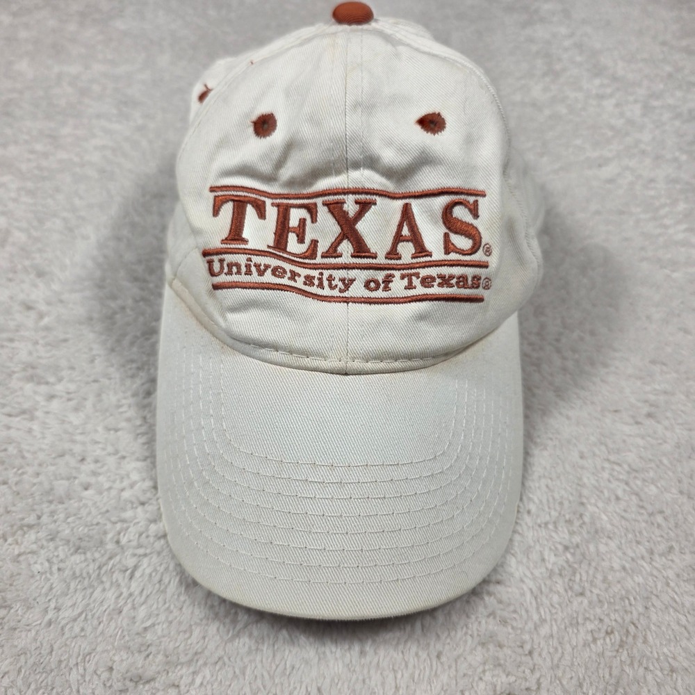 Vintage The Game University of Texas Hat Unisex OSFM White Burnt Orange Snapback